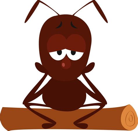 Sad ant, illustration, vector on a white background. 13589543 Vector Art at Vecteezy