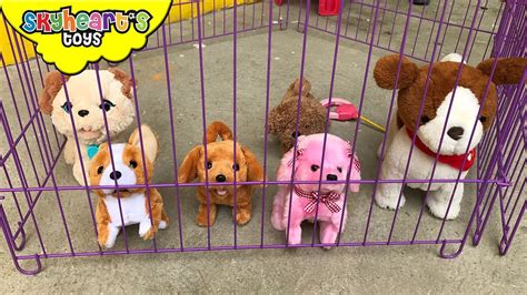 Toddler thinks his DOGS ARE ALIVE! Cute puppy toys for kids children playtime - YouTube