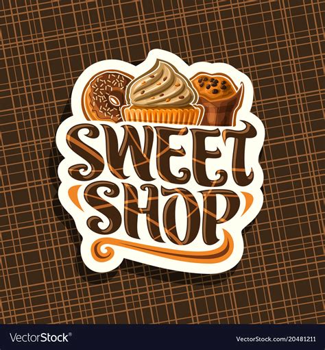 Logo for sweet shop Royalty Free Vector Image - VectorStock