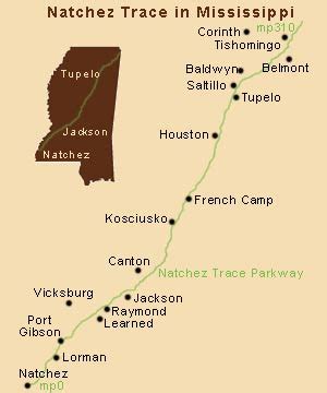 Natchez Trace Motorcycle Ride Map | Reviewmotors.co