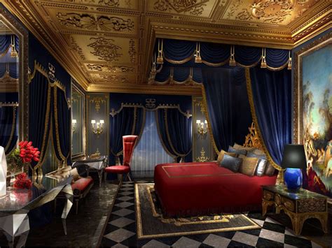 The royal bedroom includes a king-sized bed complete with a velvet canopy. Each villa comes with ...