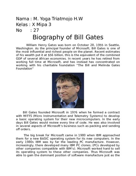 (DOC) Biography of Bill Gates | Yoga zen - Academia.edu