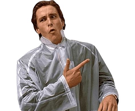 Christian Bale Patrick Bateman Meme transparent PNG - StickPNG