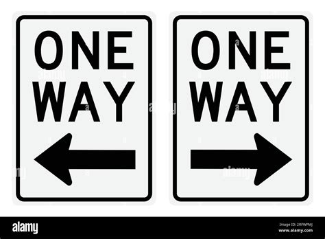 One Way Signs. Vector and Illustrations Stock Vector Image & Art - Alamy