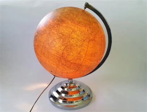 RARE 1930'S ART Deco Glass Globe Terrestre Perrina, M. Picquart, Paris , France $254.64 - PicClick