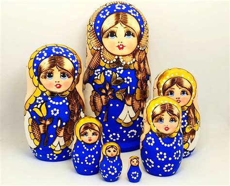 Nesting DollsTraditional Russian Matryoshka Height 22 cm. /8.6 inch. 7pcs by bestukraine on Etsy ...