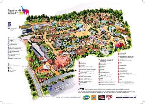 Plattegrond Ouwehands Dierenpark Rhenen - Rides