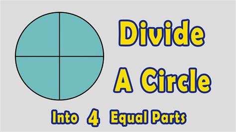 How to Divide a Circle into 4 Equal Parts - YouTube