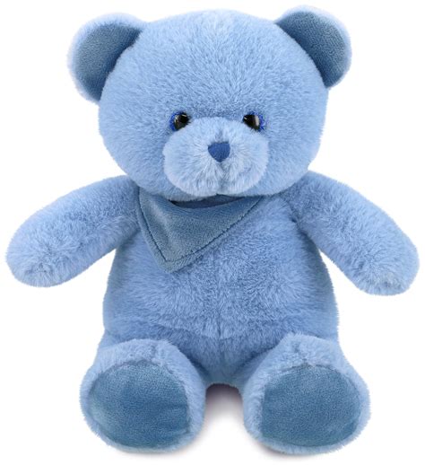 DolliBu Plush Bear Stuffed Animal - Soft Huggable Baby Blue Bear ...