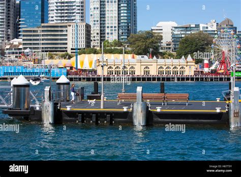 Luna park amusement park in North Sydney viewed from Mcmahons point ferry wharf, Sydney harbour ...