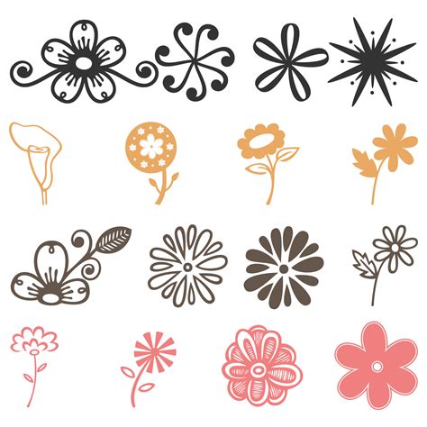 vector spring flower collection 23063396 Vector Art at Vecteezy