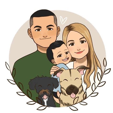 cartoon family drawing,cartoon family potrait,costom family potraits ...