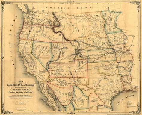 Map of the United States - West of the Mississippi – American Map Store