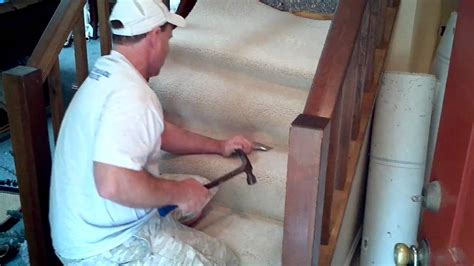 How To Install Carpet On Stairs - YouTube