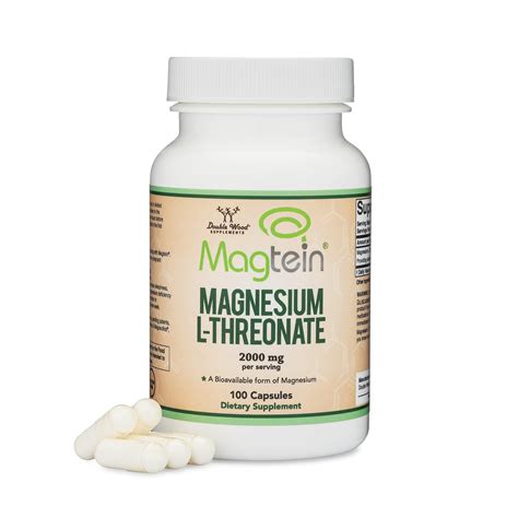 Buy Magnesium L-Threonate s (Original Magtein Formula - Patented and Clinically Studied) – High ...