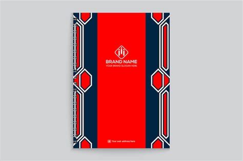 Premium Vector | Corporate red and black notebook cover design