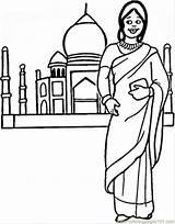 Indian Coloring Pages For Kids sketch template