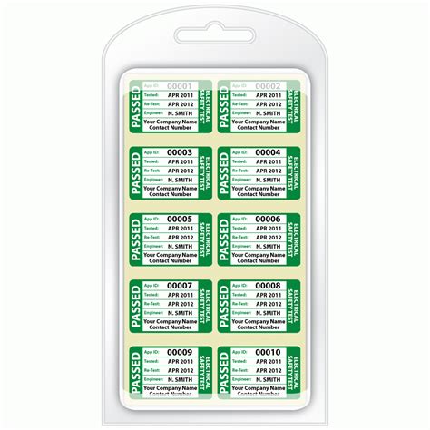 Buy Personalised Medium Size PAT Test Labels | Pat Labels Online