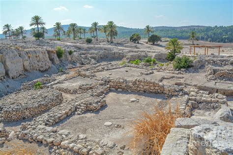 Sacred Temple area at Tel Megiddo National Park, World Heritage Site at Jezreel Valley, Israel ...