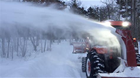 Snow Day! A Whole Lot of Tractor Snow Plowing and Snow Blowing - YouTube