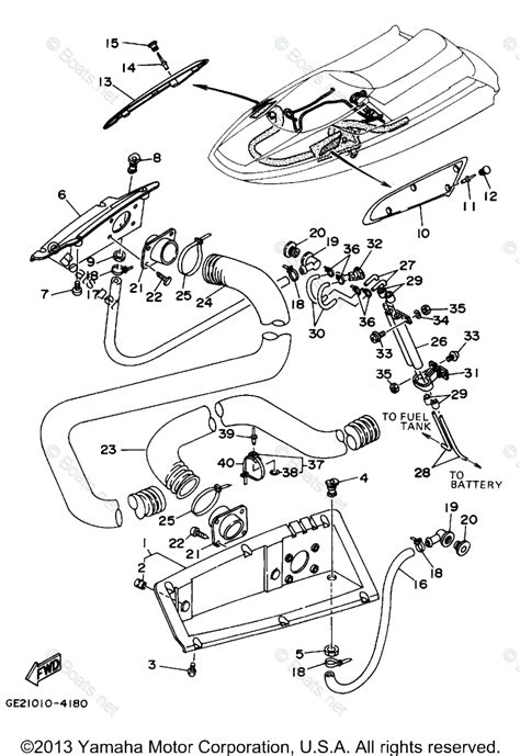 Yamaha Waverunner Parts 1994 OEM Parts Diagram for Ventilation | Boats.net