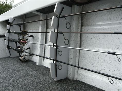 DIY fishing boat rod storage rack