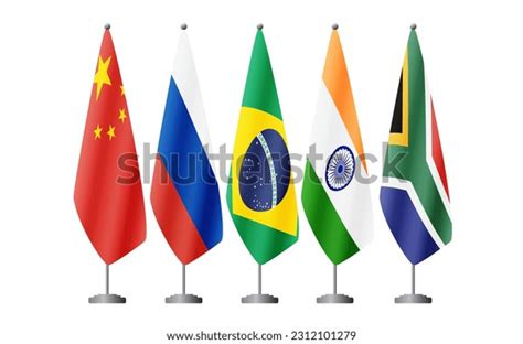 Five Brics Countries Flags On Flag Stock Vector (Royalty Free) 2312101279 | Shutterstock