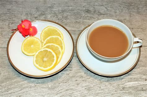 Lemon Slices And Tea Free Stock Photo - Public Domain Pictures