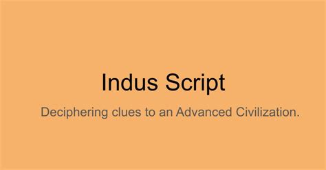 Indus Script Decipherment Review : r/Dravidiology