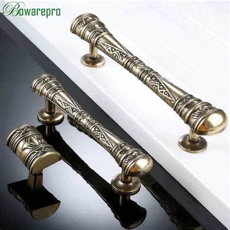 bowarepro Antique Brass Furniture Handles Vintage Cabinet Knobs and Handles Door Closet Cabinet ...