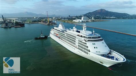 Cruise ship Silver Shadow berthing at the Port of Townsville :) - YouTube