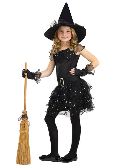 Girls Glitter Witch Costume