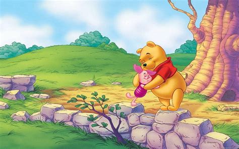 Download Piglet Hugs Pooh Wallpaper | Wallpapers.com