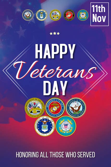 Veterans Day Poster Template | PosterMyWall