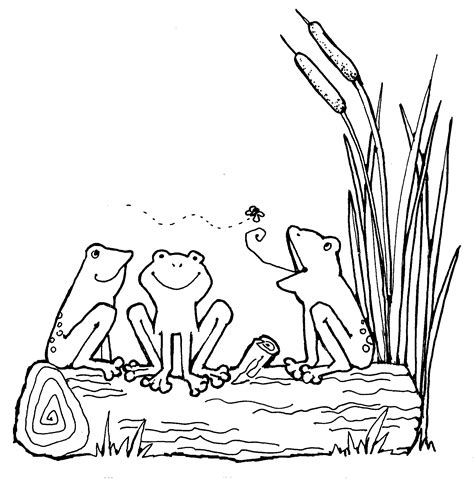 { Mormon Share } Frogs Having Lunch | Black and white tree, Clip art ...