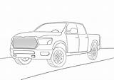 Ram Fuoristrada Colorare Jacked Disegni Longhorn Srt Plow Coloringsky  sketch template