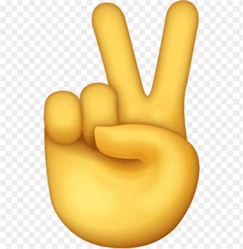 Download Peace Victory Hand Emoji Icon Ios10 Clipart Png Photo png ...