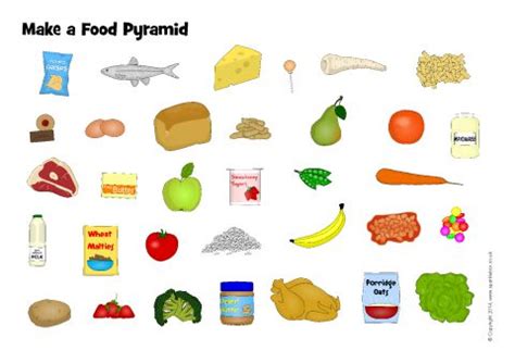 Food Pyramid Cut-and-Stick Activity (SB10969) - SparkleBox