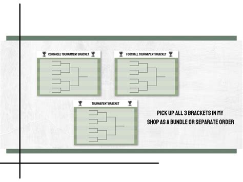 Printable Cornhole Tournament Bracket - Etsy