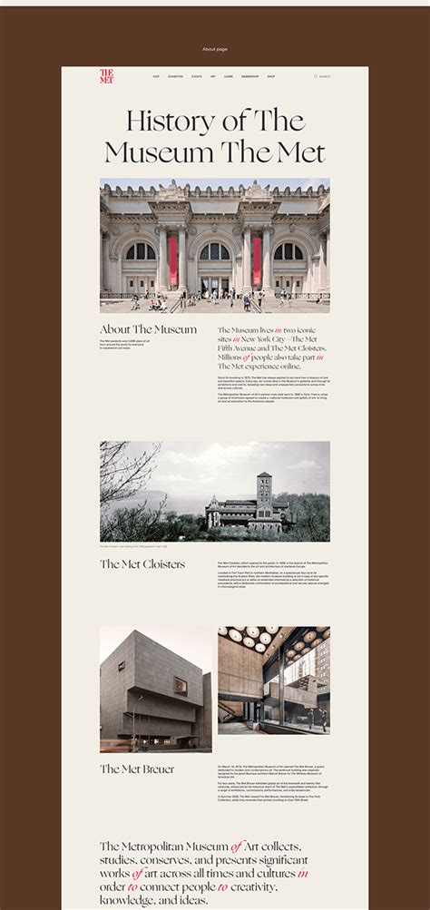 The Met Museum of Art - redesign concept :: Behance