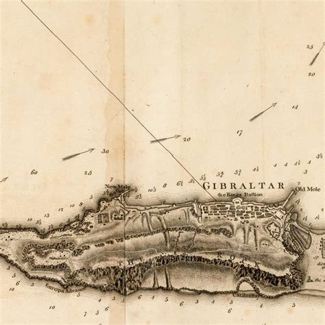 Old Map of Gibraltar 1781 Very Rare Map Antique Fine - Etsy