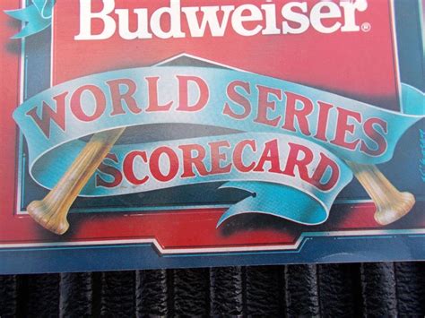 Budweiser 1985 World Series Scorecard St Louis Cardinals vs Kansas City ...