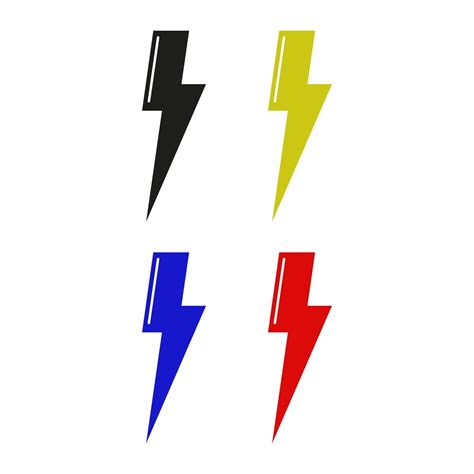 Set Of Lightning On White Background 2149896 Vector Art at Vecteezy