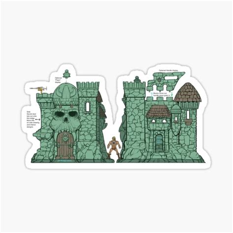 "He-Man Castle Grayskull" Sticker by stayrad | Redbubble