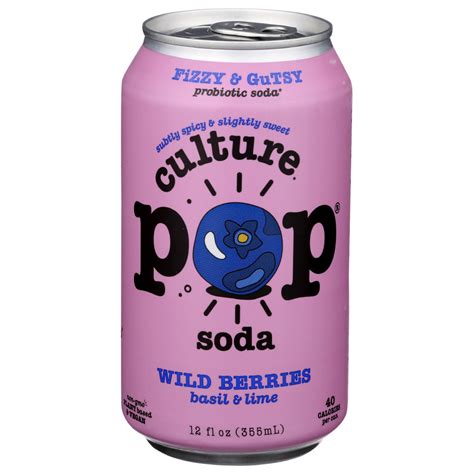 Culture Pop, Probiotic Soda Wild Berries 12oz - Westview Corner Grocery