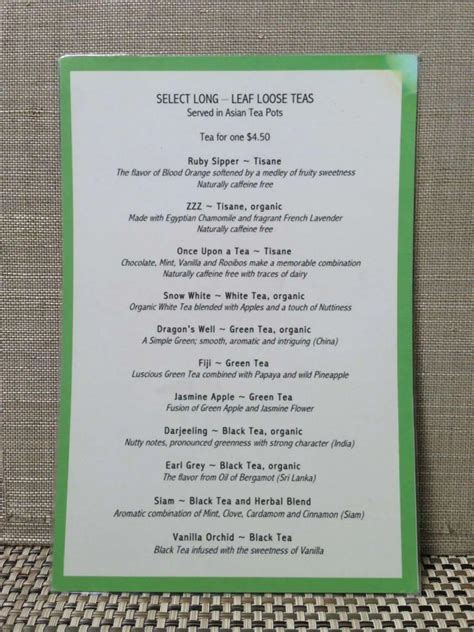 Menu at Garden Court Café cafe, New York City