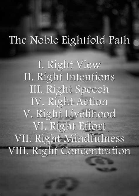 The Noble Eightfold Path I. Right View II. Right Intentions III. Right ...