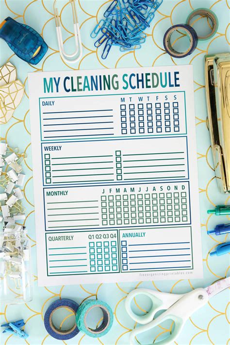 Free Printable House Cleaning Schedule & Cleaning Checklist