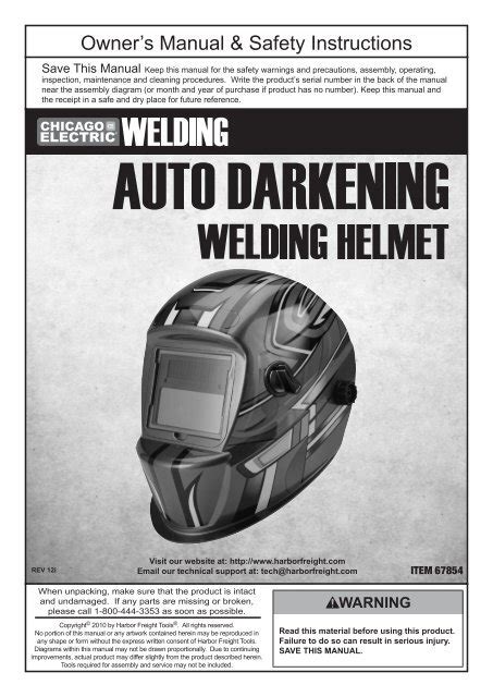 Auto-Darkening Welding Helmet - Harbor Freight Tools