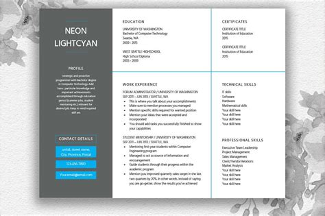 Landscape Resume Template